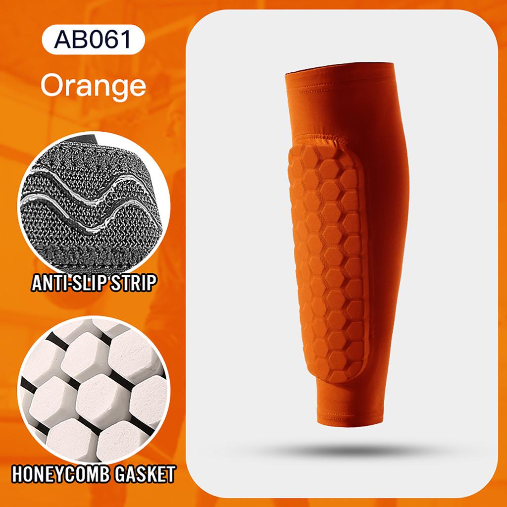 1 Pc Leg Area Sleeves Shin Guards Shockproof Honeycomb Nylon Support Sock Shin Protector Soccer Gear Soccer Shields Sports Legging