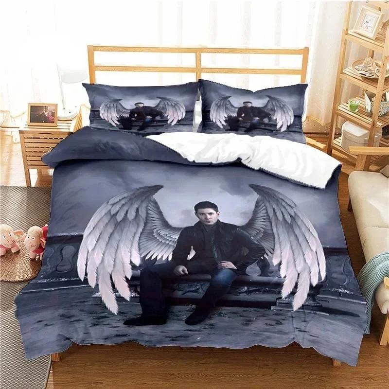 Supernatural Pattern Bedding Set Printed Bed Set With Pillowcase Bed Duvet Cover Soft Single Double Queen Super King Size