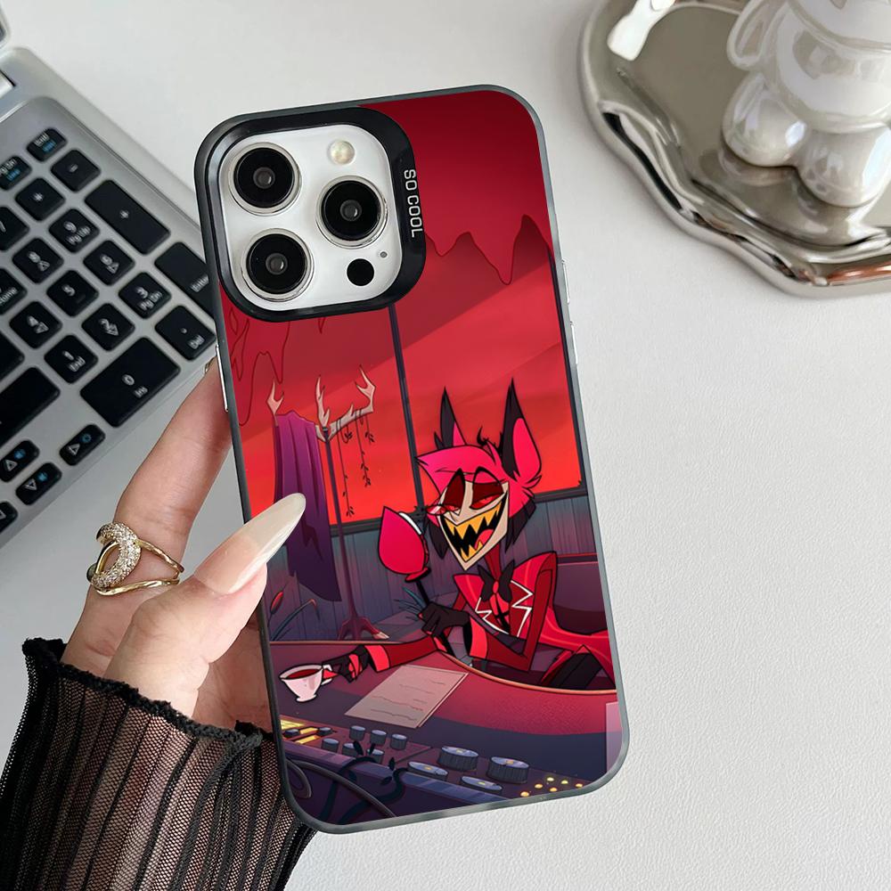 

H-Haz-bins Hotels Phone Case Matte Colored Silver For Iphone 17 16 15 14 Pro 13 12 Air Plus 11 7 8 Max Luxury Cover iPhone17 Pro