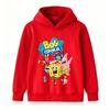 Kids Boys Girls Pullover Hoodie Cartoon Sponge Character Print Casual Soft Long Sleeve Sweatshirt for Toddlers Children Daily Wear
