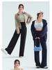 Women's Fleece-Lined Wide-Leg Sports Pants: Loose Fit, Plus Size (up to 220 Jin), Perfect for Running, Yoga, and Fitness.