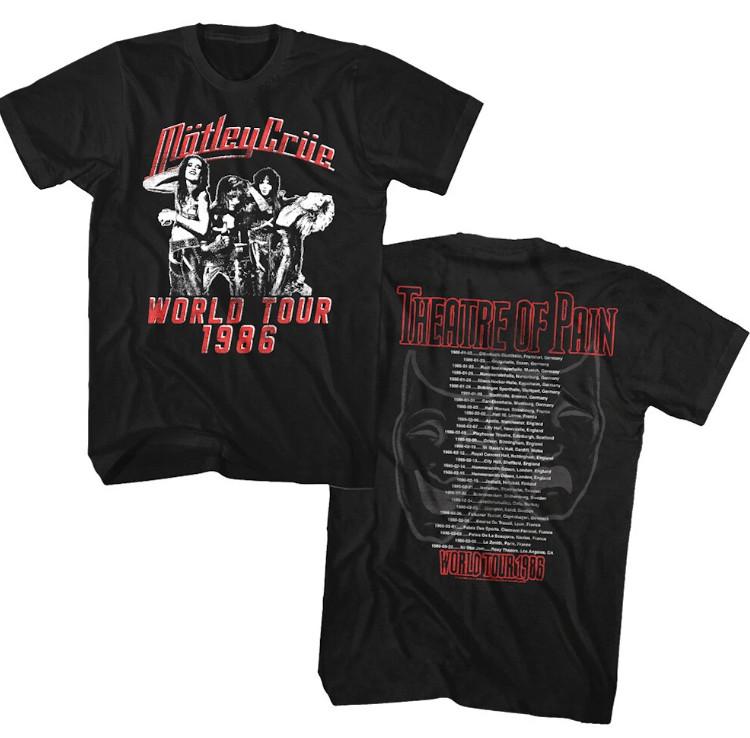 Motley Crue Theatre of Pain World Tour 1986 Men039s T Shirt Unisex T-Shirt XXXXL