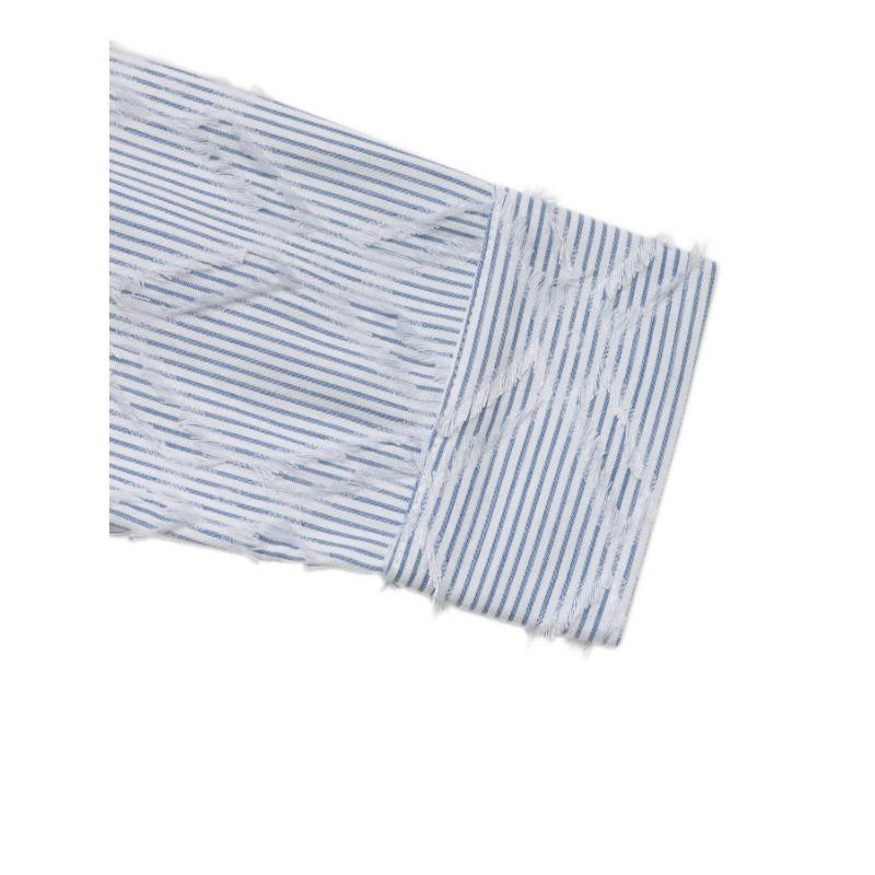 YYFS Women's Fashion Casual Spring Autumn Stripe Print Long Sleeve POLO Neck Blouses & Shirts