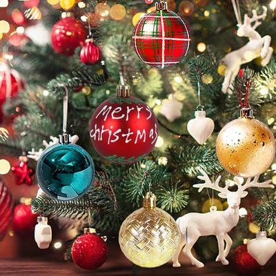2024 Merry Christmas Balls Ornaments Xmas Tree Ball Hanging Pendant for Navidad New Year Home Party Decoration Festival Supplies