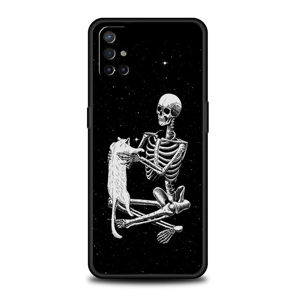 Phone Case For OnePlus 12 11 10 9 Pro 9T 12R 10R 9R 9RT 10T 8T 8 7 6T 7T Nord 2T CE 2 5G N200 N10 N100 Soft Cover Funny Skeleton
