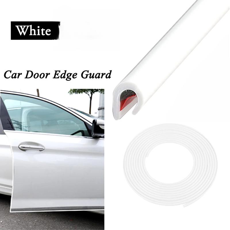 Heavy-Duty Rubber Door Edge Protector - 5M Universal U-Channel Trim with Anti-Collision Design