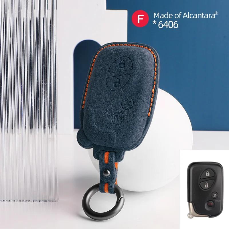 For Lexus Es240 Es350 Rx270 Rx350 Car Key Case Auto Smart Remote Suede Keychain Cover Shell Accessories Protector