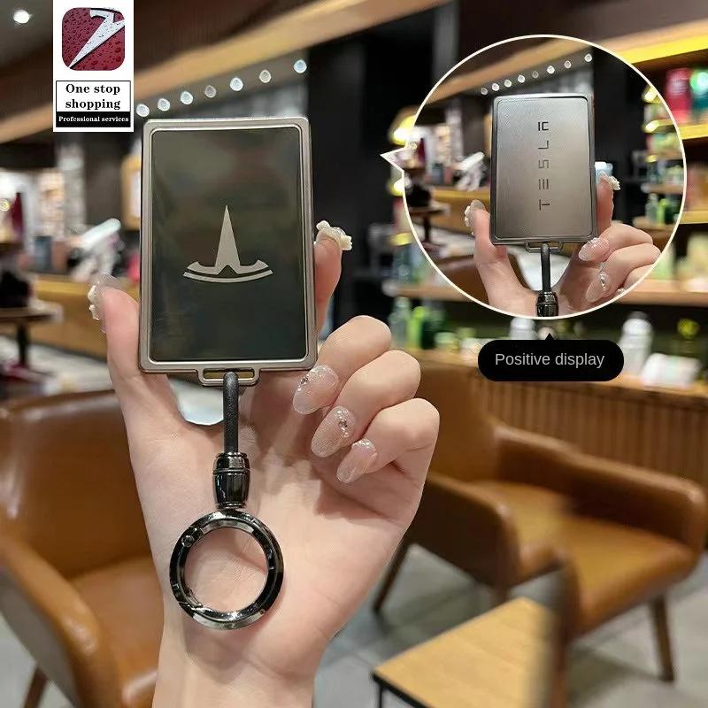 bpyqc0 for Tesla car keychain protective cover Model Y card cover Model 3 X S metal keychain remote control protective cover