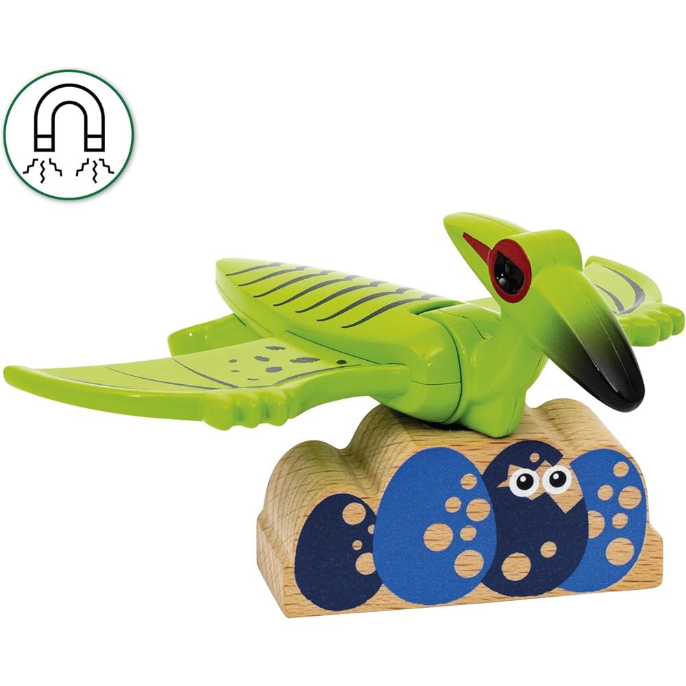 Brio Dinosaur Battery Train 36096 Wooden Toy for Ages 3 and Up Educational Play Vehicle