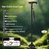 LED Smart Elderly Cane with Alarm, Radio, Retractable Legs & Non-slip Base