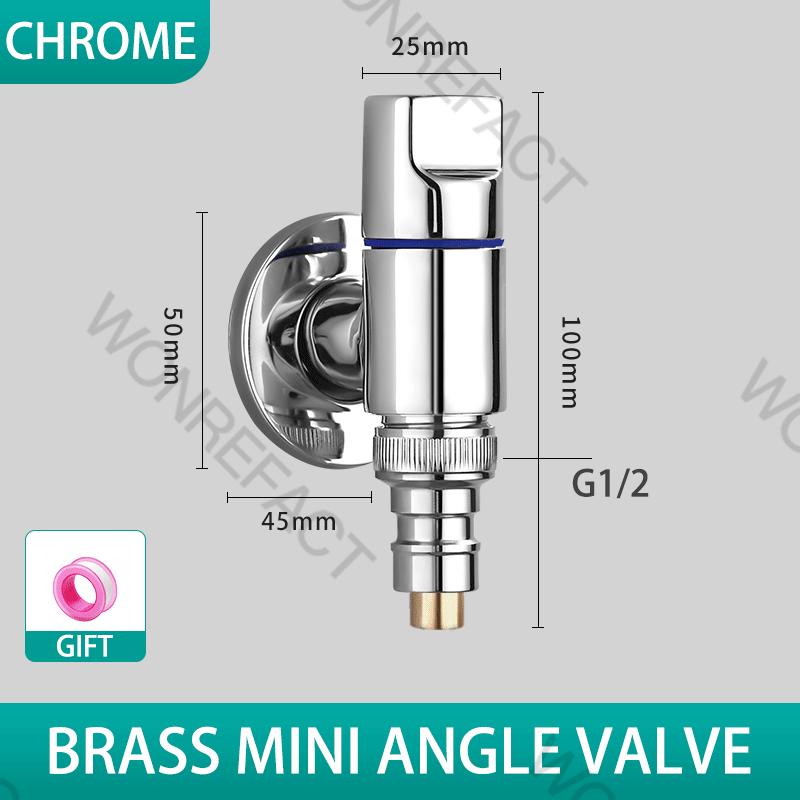 Universal Bathroom Washing Machine Faucet Mini Brass Angle Valve Bidet Dual-purpose Valve Dual-control Dual-cooking Faucet Quick