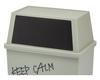 Heiwa Kogyo Stacking Trash Can Wide 30L Black