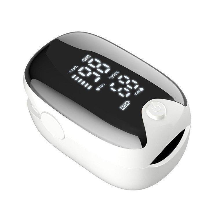 LK89 FDA Certified White Round Pulse Oximeter: Heart Rate & Blood Oxygen Monitor with Finger Clip