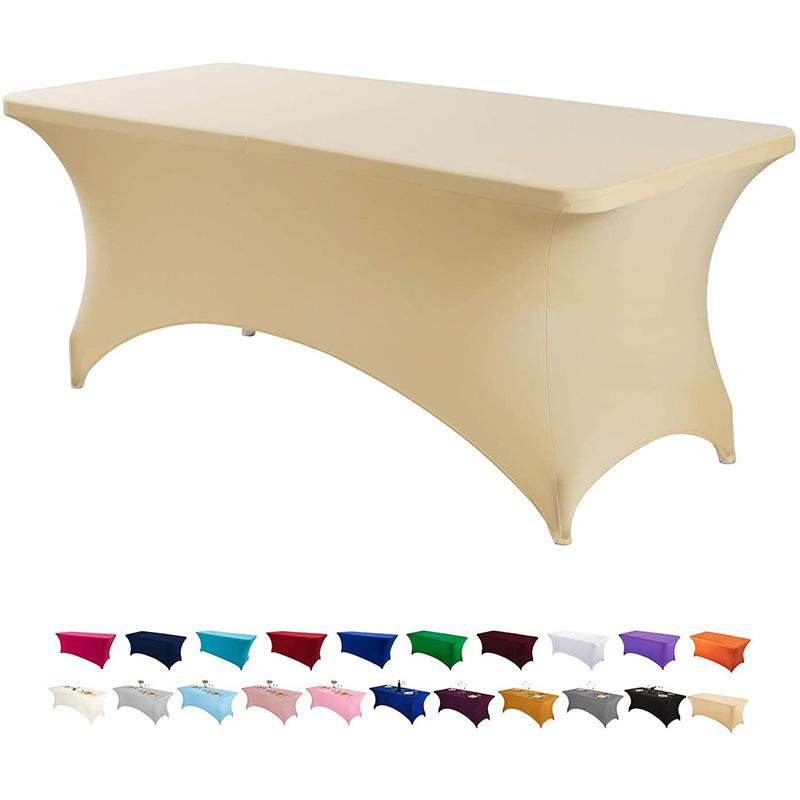 Stretch Spandex Table Cover for Rectangular Tables, Elastic Fitted Tablecloth, Wrinkle Resistant Table Cloth for Parties,Wedding