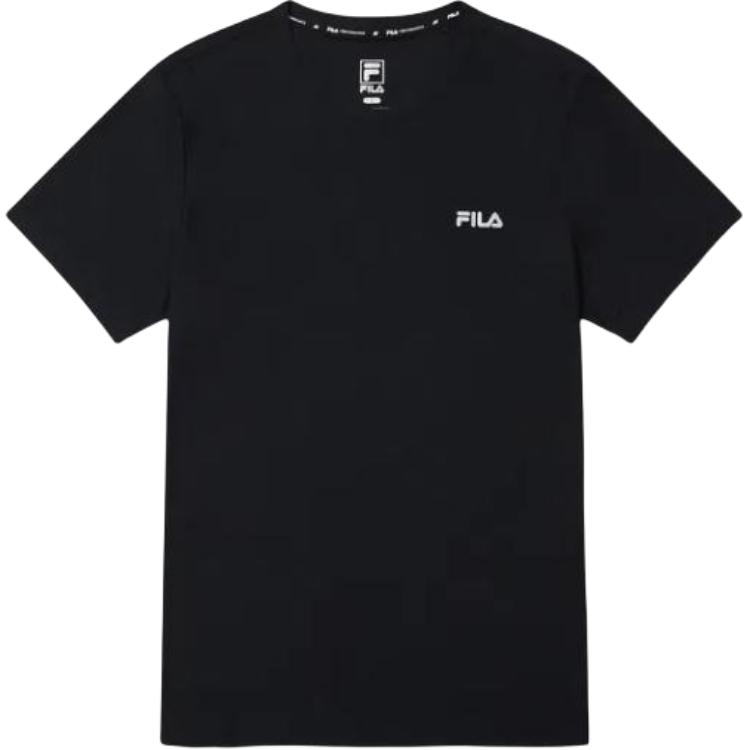 

FILA Logo Print Round Neck Fitted Short Sleeve T-Shirt Men Tops Black A51M521107FBK S