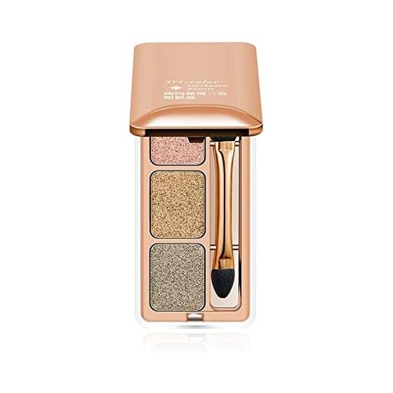 FOMIX Eyeshadow Palette Brilliant Mystery Eyeshadow Palette 3 Color Eyeshadow Popular Eye Makeup 02# Pink Orange