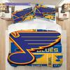St. Set Copripiumino Trapuntato Louis Blues Federa Decorazione Casa Regalo di Compleanno (1 * copripiumino + 2 * federa, senza nucleo)