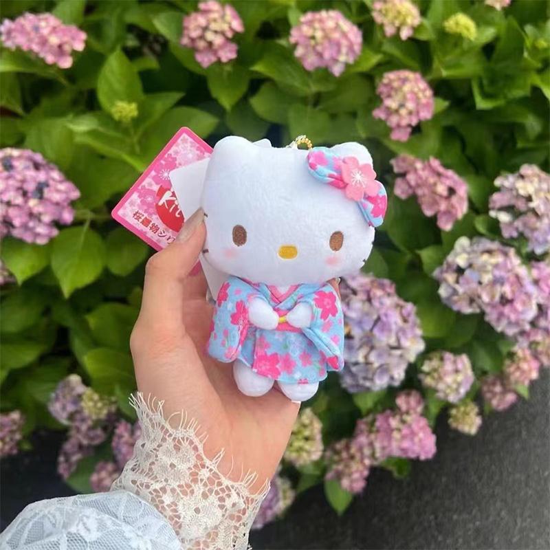 Sanrio Kimono Hello Kitty Păpușă de Pluș Pandantiv Breloc Desene Animate Kt Cat Pluș Breloc Accesorii pentru Geantă Cadouri Pandantiv Cheie Auto