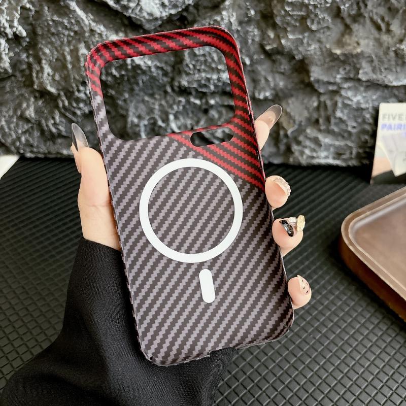 For MagSafe Ultra-Thin Carbon Fiber Patterned Shockproof Phone Case For Xiaomi 17 Pro Max 14 13 15 Ultra Pro Bumper Back Cover