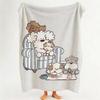Illustrator Miiiiichan Throw Flannel Throw Blanket Suitable for Sofa Living Room Bedroom