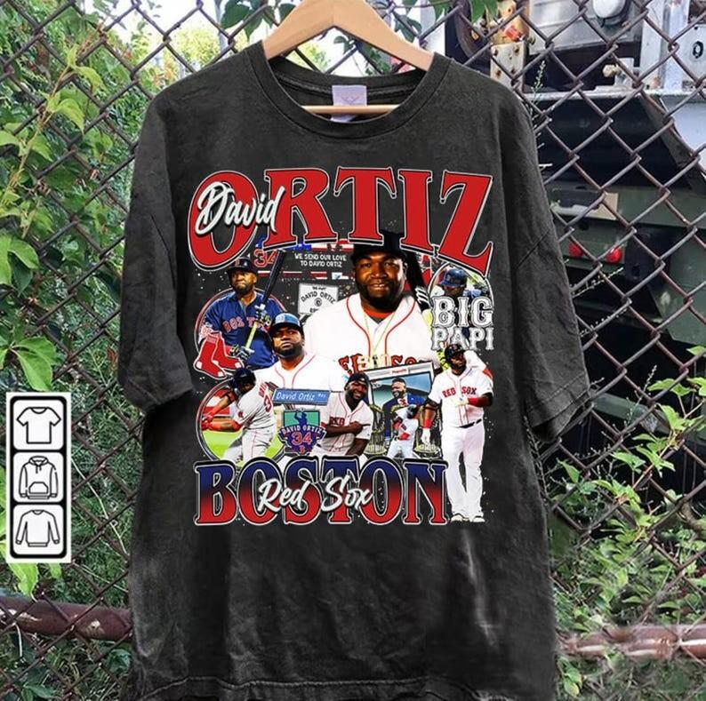 Винтажная футболка David Ortiz 90-х, Ретро американская бейсбольная унисекс футболка для фаната, Унисекс футболка S