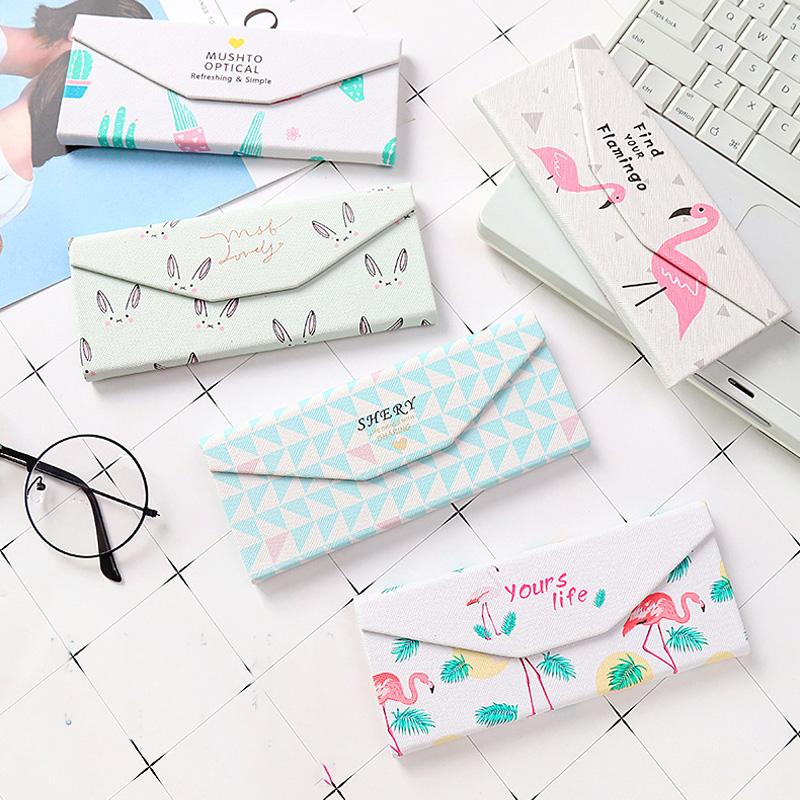 1pc Eyewear Protector for Eyeglasses PU Fashion Folding Sunglasses Box Portable Spectacle Cases Triangle