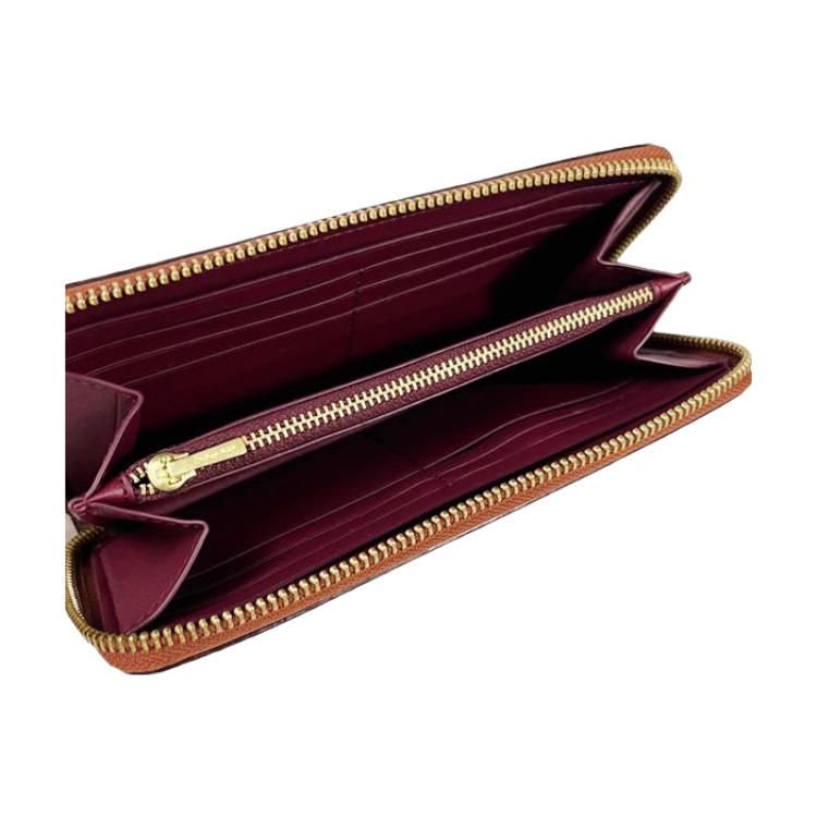 Coach Accordion Zip 20 Vintage Comic Patch Long Wallet Women Wallet Brown C7204-B4NQ4