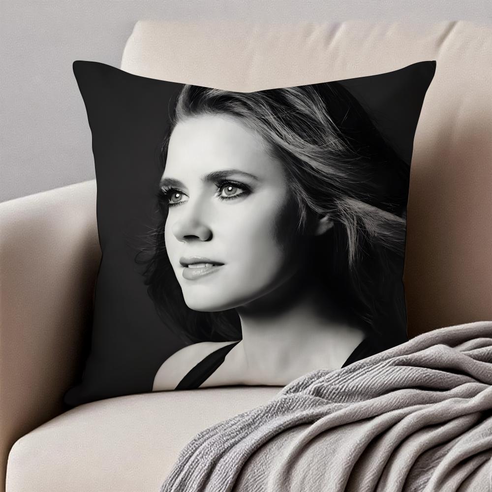 AAmy Adams Cushion Cover Pillowcase Antidustmite Invisible Zipper Short Plush Sofa Cushion
