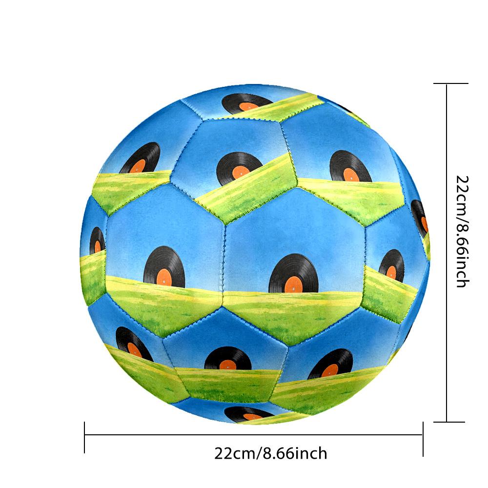 1pc Vinyl Field Theme Soccer Ball Football, Size 5, Lightweight PVC, Outdoor Training Soccer Ball,Gift J61434