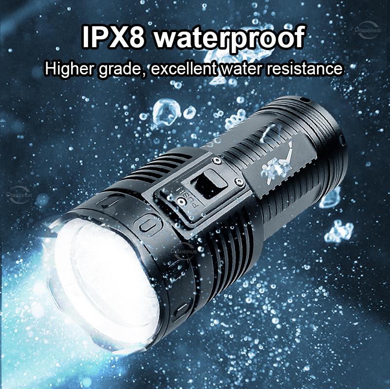 Powerful 7111111LM Diving Flashlight 1*T11 LED IPX8 Waterproof 611M Underwater Torch For Scuba Diving Camping