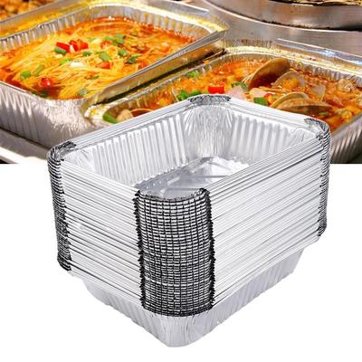 50 Pcs Outdoor Barbecue Aluminum Foil Tin BBQ Drip Pan Kitchenware Kitchen Supplies Grease Drip Pan
