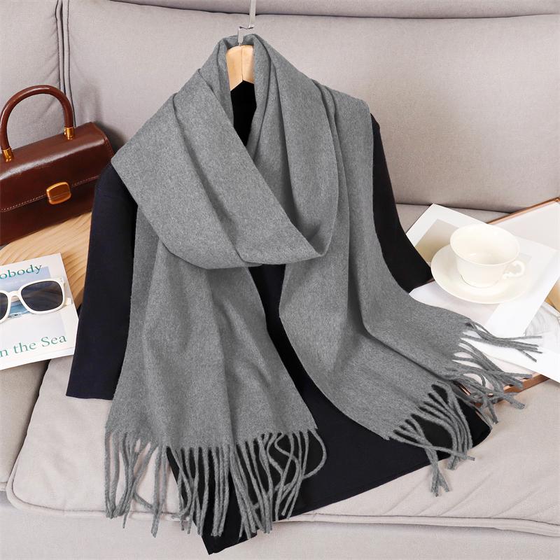 69 Colors Winter Scarf for Women Warm Cashmere Scarves Hijab Solid Lady Long Shawl Wrap Female Pashmina Bandana Poncho Stoles