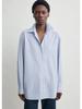 Longmei Women's Striped Pure Cotton Shirt, Spring-Summer 2026, Simple Commute Style with Lapel and Long Sleeves