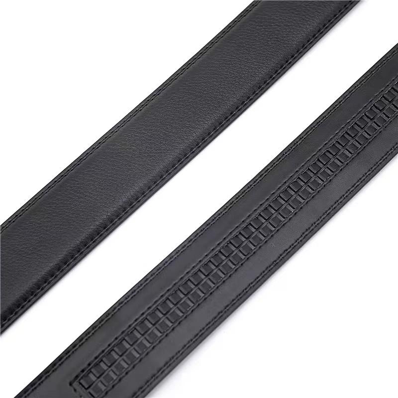 Business Casual Automatic Belt Twill Buckle Genuine Leather Belt Two-layer Cowhide Work Stick