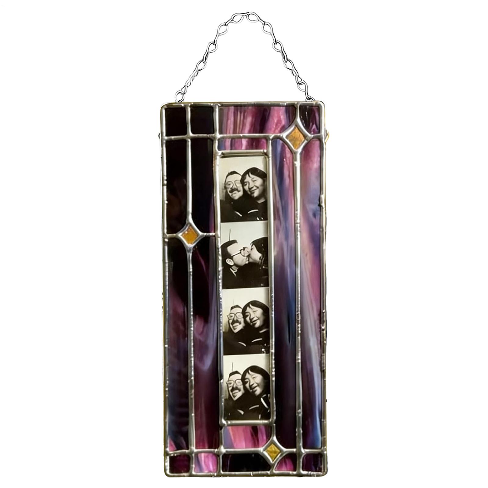 

Resin 3D Photo Booth Strip Frame Vertical Hanging Photo Frame with Chain Suitable for Displaying Photo Strips and Small Pictures фиолетовый