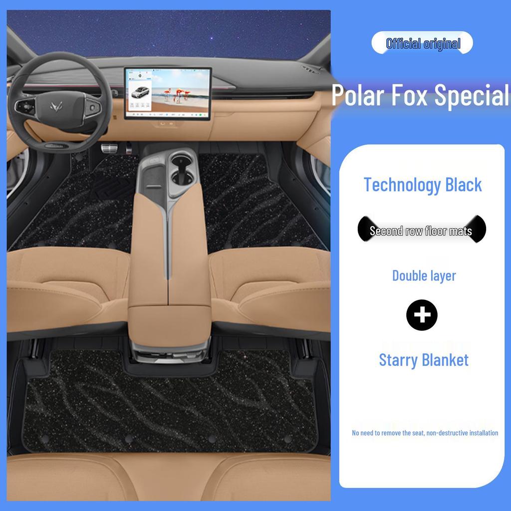 Jihu Alphard T5 Full-Coverage Odorless Leather Floor Mats for Interior Protection