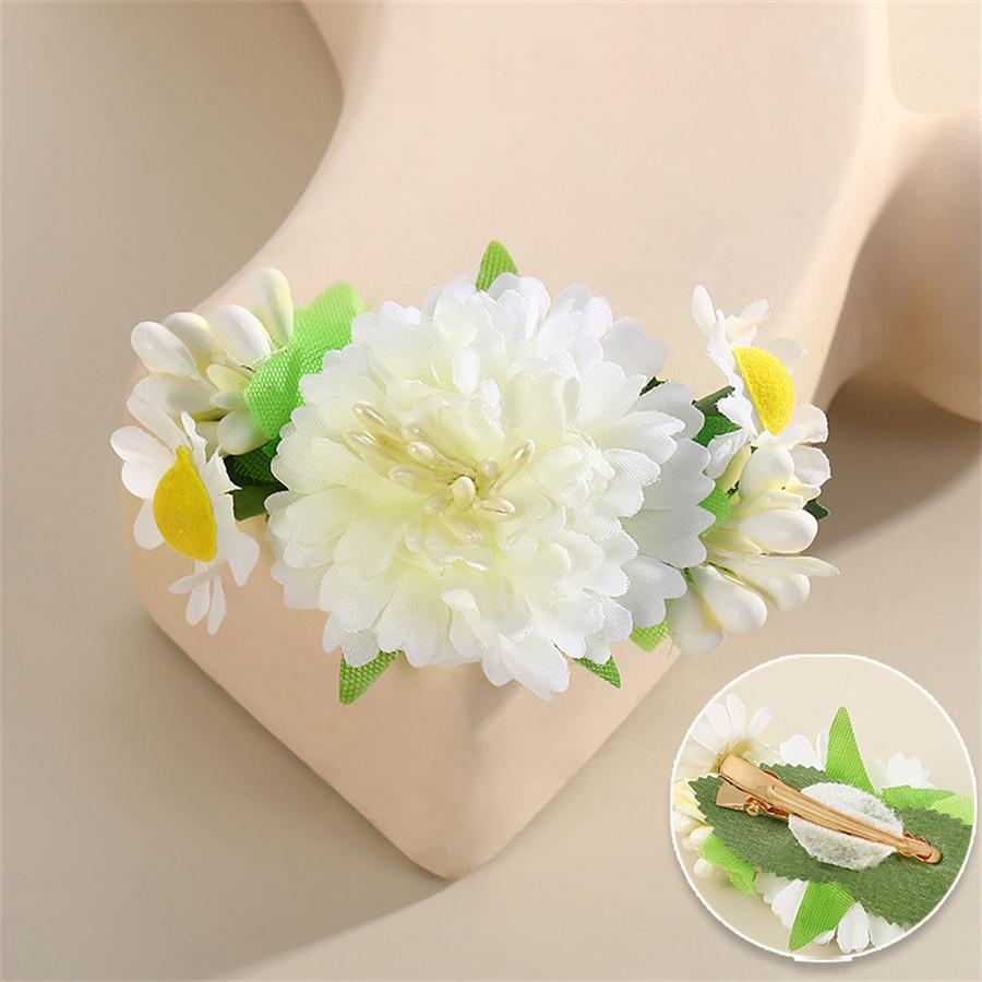 New fashion Bridal Bohemian Flower Hair Clip Ladies Bride Bridesmaid Wedding Duckbill Clip Hair Accessories  Gifts