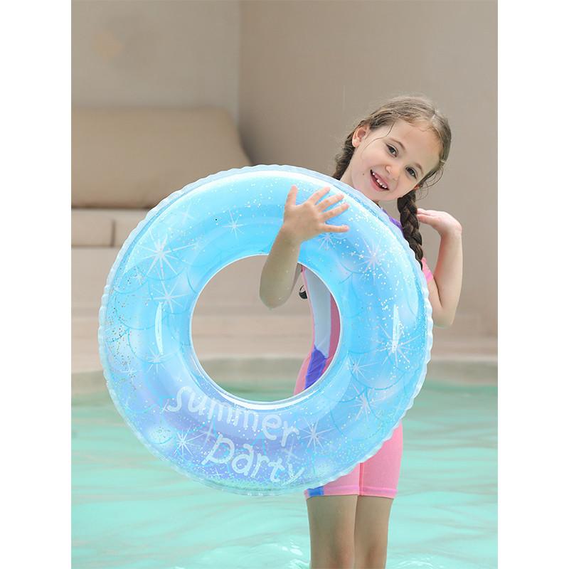 Adult Childrens And Swimming Circle Thickened Starry Sky Mermaid  Water Toy