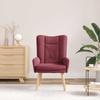 Armchair Burgundy Red 63 X 67 X 94 Cm Fabric and Plywood