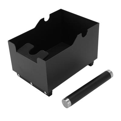 Coffee Knock Box With Removable Knock Bar Steel Coffee Grounds Knock Box Container Bin Black