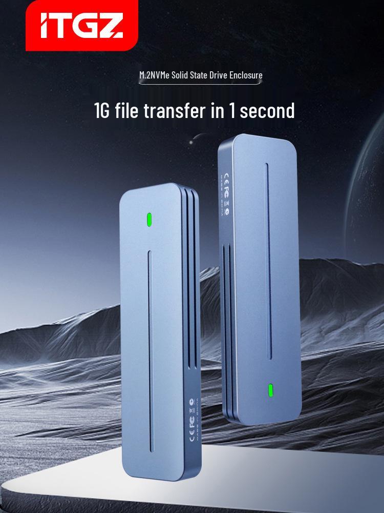 Niubenzhi Neng M.2 NVMe Portable SSD Enclosure, Dual Protocol 10Gbps, Aluminum Alloy for Efficient Heat Dissipation.