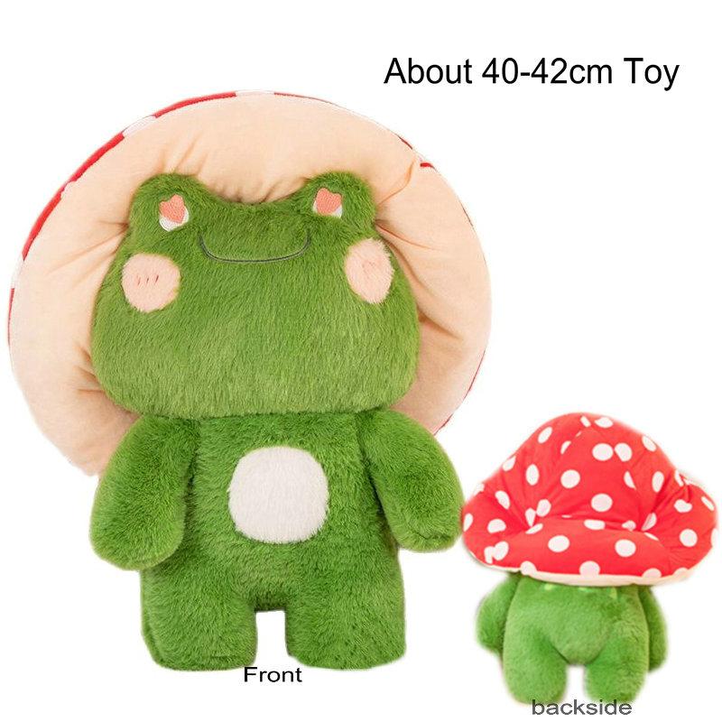1pc Soft Frog Plushie Stuffed Kawaii Animals Red Mushroom Hat Frogs Baby Appease Doll Single Dog Trick Birthday Gift Kids Boy
