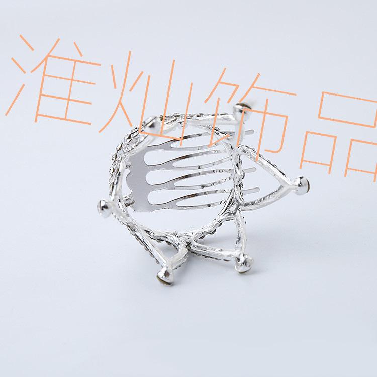 Korean Style Rhinestone Princess Crown Headwear for Girls