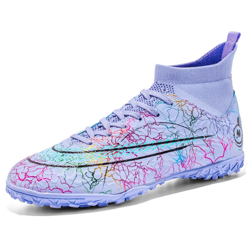 New FGTF Men's Breathable High-Top Soccer Shoes with Long/Short Studs for Teens & Kids, Stylish Design