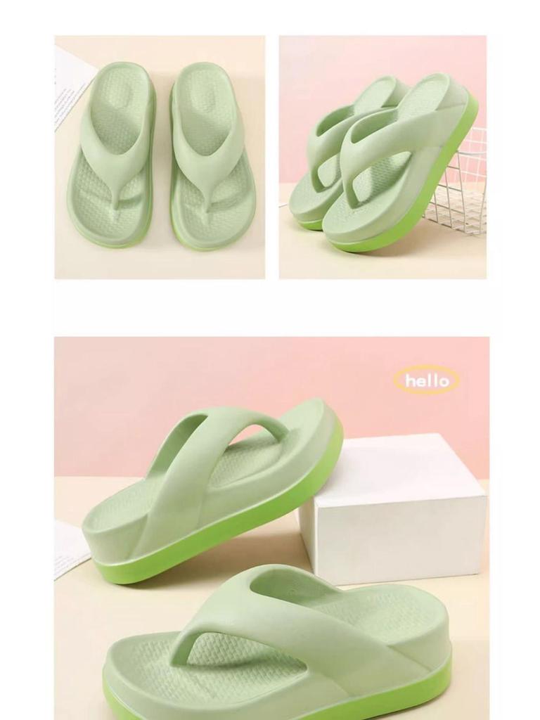 Damskie klapki letnie na grubej podeszwie: Antypoślizgowe, wygodne kapcie domowe/zewnętrzne na 2025