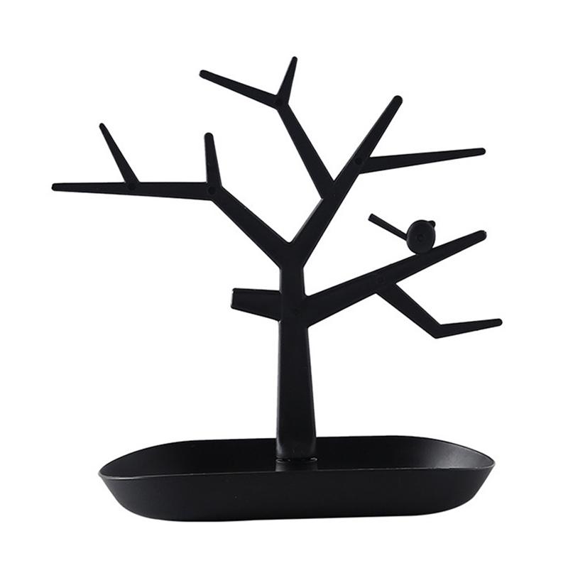 TZ Home Dresser Jewelry Necklace Organizer Stand Bracelet Holder Tree Earring Display Tower Plastic Storage Rack