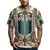 Summer Creative Ethnic Style Pattern 3D Print Loose Short Sleeve T-shirt Breathable Men Casual Comfortable Versatile Sports T-shirts