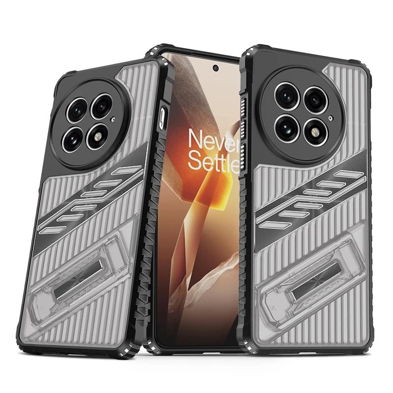 Anti-slip Kickstand Case For OnePlus 13 One Plus 13R Cover Stand Holder Transparent Shell Fundas Coque
