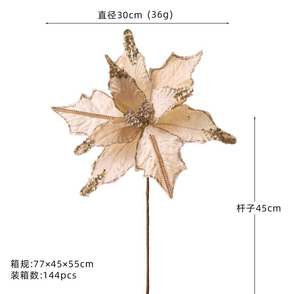 New 30cm Premium Pink Artificial Christmas Flower Tree Decor Holiday Wedding Faux Floral Supply