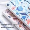 Zuolanze A5 Magnetic Tri-Fold Floral Leather Notebook